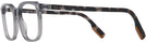 Square Transparent Grey/black Havana Zegna EZ5129 Single Vision Full Frame View #3