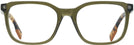 Square Transparent Green Zegna EZ5129 Single Vision Full Frame View #2
