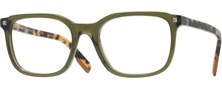 Square Transparent Green Zegna EZ5129 Computer Style Progressive View #1