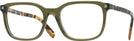 Square Transparent Green Zegna EZ5129 Single Vision Full Frame View #1