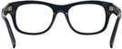 Square Black Zegna EZ5156 Single Vision Full Frame View #4