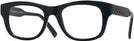 Square Black Zegna EZ5156 Single Vision Full Frame View #1