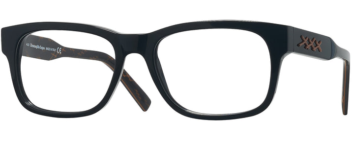 Square Black Zegna EZ5173 Single Vision Full Frame View #1