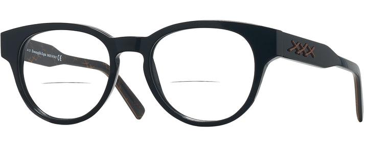 Round Black Zegna EZ5174 Bifocal View #1