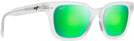 Wayfarer Frosted Crystal/Maui Green Lens Maui Jim Shore Break 822 View #1