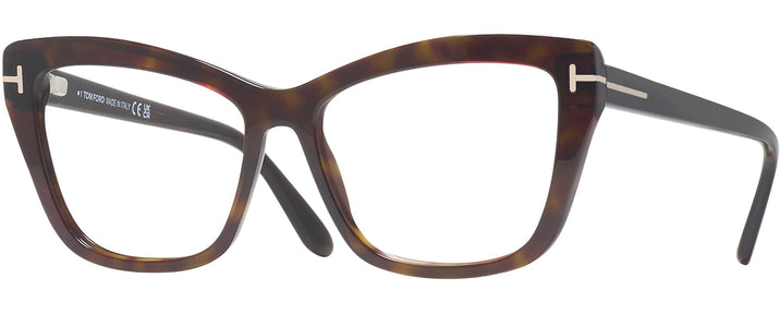 Cat Eye Dark Havana Tom Ford 5826 Single Vision Full Frame View #1