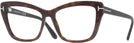 Cat Eye Dark Havana Tom Ford 5826 Single Vision Full Frame View #1