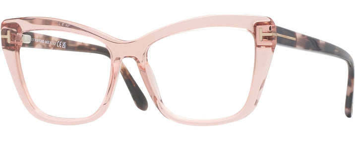 Cat Eye Shiny Light Pink Tom Ford 5826 Progressive No-Lines View #1