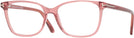 Rectangle Shiny Light Pink Tom Ford 5842 Single Vision Full Frame View #1