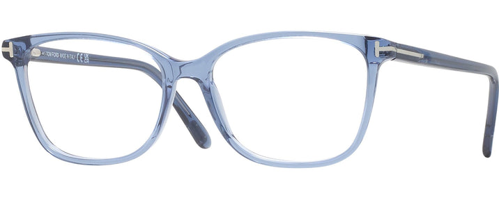 Rectangle Shiny Light Blue Tom Ford 5842 Computer Style Progressive View #1