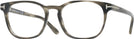 Square Grey Stripe Tom Ford 5868 Single Vision Full Frame View #1