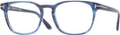 Square Blue Stripe Tom Ford 5868 Single Vision Full Frame View #1