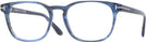 Square Blue Stripe Tom Ford 5868 Single Vision Full Frame View #1