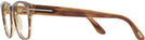 Square Light Brown Stripe Tom Ford 5898 Single Vision Full Frame View #3