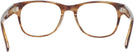 Square Light Brown Stripe Tom Ford 5898 Single Vision Full Frame View #4
