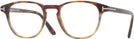 Square Coloured Havana Tom Ford 5899 Progressive No-Lines View #1