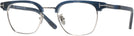 Square Shiny Blue Tom Ford 5932-D-B Progressive No-Lines View #1