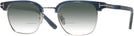 Square Shiny Blue Tom Ford 5932-D-B w/ Gradient Bifocal Reading Sunglasses View #1