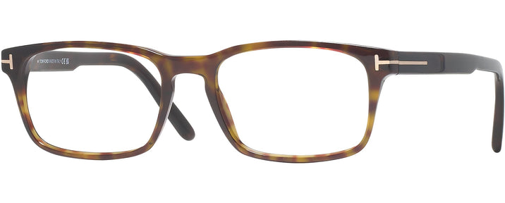 Rectangle Dark Havana Tom Ford 5938 Single Vision Full Frame View #1