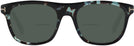Square Coloured Havana Tom Ford 5939 Bifocal Reading Sunglasses View #2
