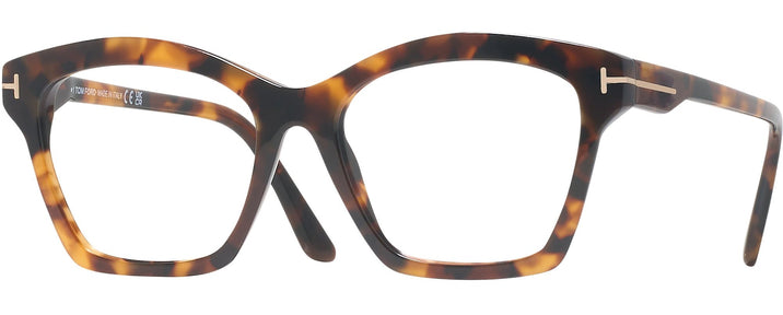 Square Dark Havana Tom Ford 5965 Single Vision Full Frame View #1