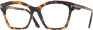 Square Dark Havana Tom Ford 5965 Single Vision Full Frame View #1