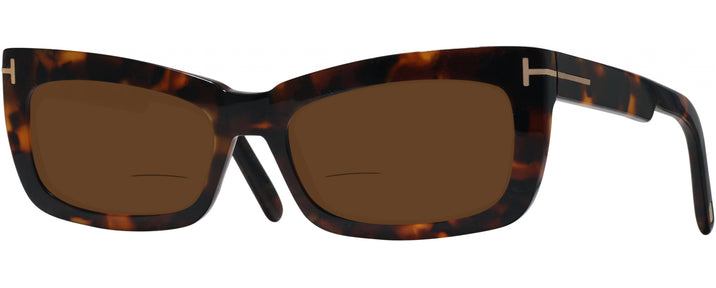 Rectangle Dark Havana Tom Ford 5966-B Bifocal Reading Sunglasses View #1