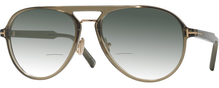 Aviator Shiny Light Green Tom Ford 5981-B w/ Gradient Bifocal Reading Sunglasses View #1