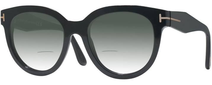 Butterfly Shiny Black Tom Ford 5987-B w/ Gradient Bifocal Reading Sunglasses View #1