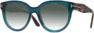 Butterfly Shiny Light Blue Tom Ford 5987-B w/ Gradient Progressive Reading Sunglasses View #1