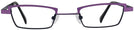 Rectangle Matte Pink W/ Black Goo Goo Eyes 877 Single Vision Half Frame View #2