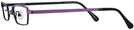 Rectangle Matte Pink W/ Black Goo Goo Eyes 877 Single Vision Half Frame View #3