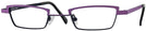 Rectangle Matte Pink W/ Black Goo Goo Eyes 877 Single Vision Half Frame View #1