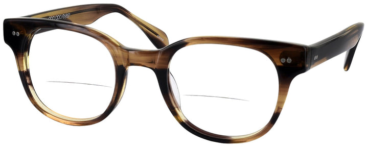 Square,Round Striped Tortoise Goo Goo Eyes 885 Bifocal View #1