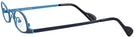 Unique Blue On Blue Goo Goo Eyes 890 Single Vision Half Frame View #3
