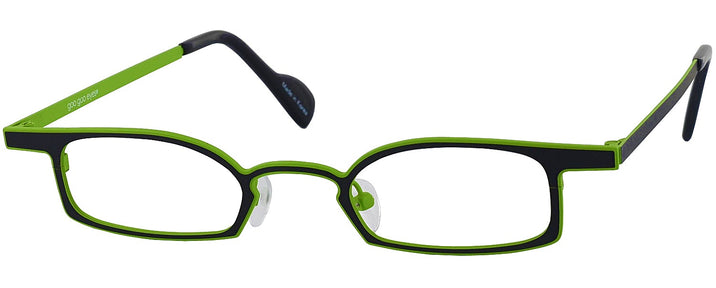 Oval,Unique Black On Green Goo Goo Eyes 891 Single Vision Half Frame View #1