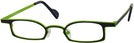 Oval,Unique Black On Green Goo Goo Eyes 891 Single Vision Half Frame View #1