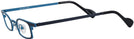 Oval,Unique Blue On Blue Goo Goo Eyes 891 Single Vision Half Frame View #3