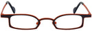 Oval,Unique Brown On Orange Goo Goo Eyes 891 Single Vision Half Frame View #2