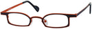 Oval,Unique Brown On Orange Goo Goo Eyes 891 Single Vision Half Frame View #1