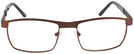 Rectangle Morning Coffee Brown Goo Goo Eyes 845 Single Vision Full Frame View #2
