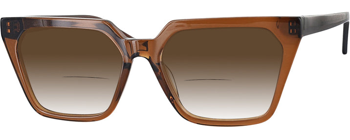Oversized,Square Bashful Brown Goo Goo Eyes 899 w/ Gradient Bifocal Reading Sunglasses View #1