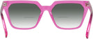 Oversized,Square Pretty In Pink Goo Goo Eyes 899 w/ Gradient Bifocal Reading Sunglasses View #4