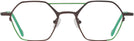 Unique Satin Bronze/chartreuse Goo Goo Eyes 911 Computer Style Progressive View #2