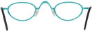 Oval Matte Blurple On Teal Goo Goo Eyes 913 Single Vision Half Frame View #4