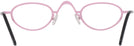 Oval Matte Red On Pink Goo Goo Eyes 913 Single Vision Half Frame View #4