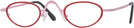 Oval Matte Red On Pink Goo Goo Eyes 913 Single Vision Half Frame View #1