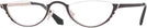 Oval Dark Matte Brown On Pink Goo Goo Eyes 914 Single Vision Half Frame View #1