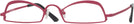 Unique Matte Cranberry Goo Goo Eyes 915 Single Vision Half Frame View #1