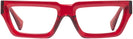 Rectangle Transparent Red Goo Goo Eyes 922 Single Vision Full Frame View #2